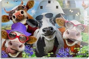 Mini Skincare Fridge with Modern, Nostalgic Cow Print Design