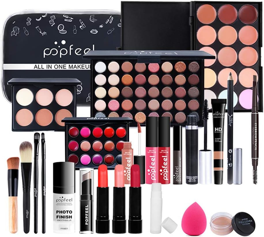 Make-up cadeauset cosmetica make-up paletten Alles in één make-up kit voor gezicht ogen en lippen
