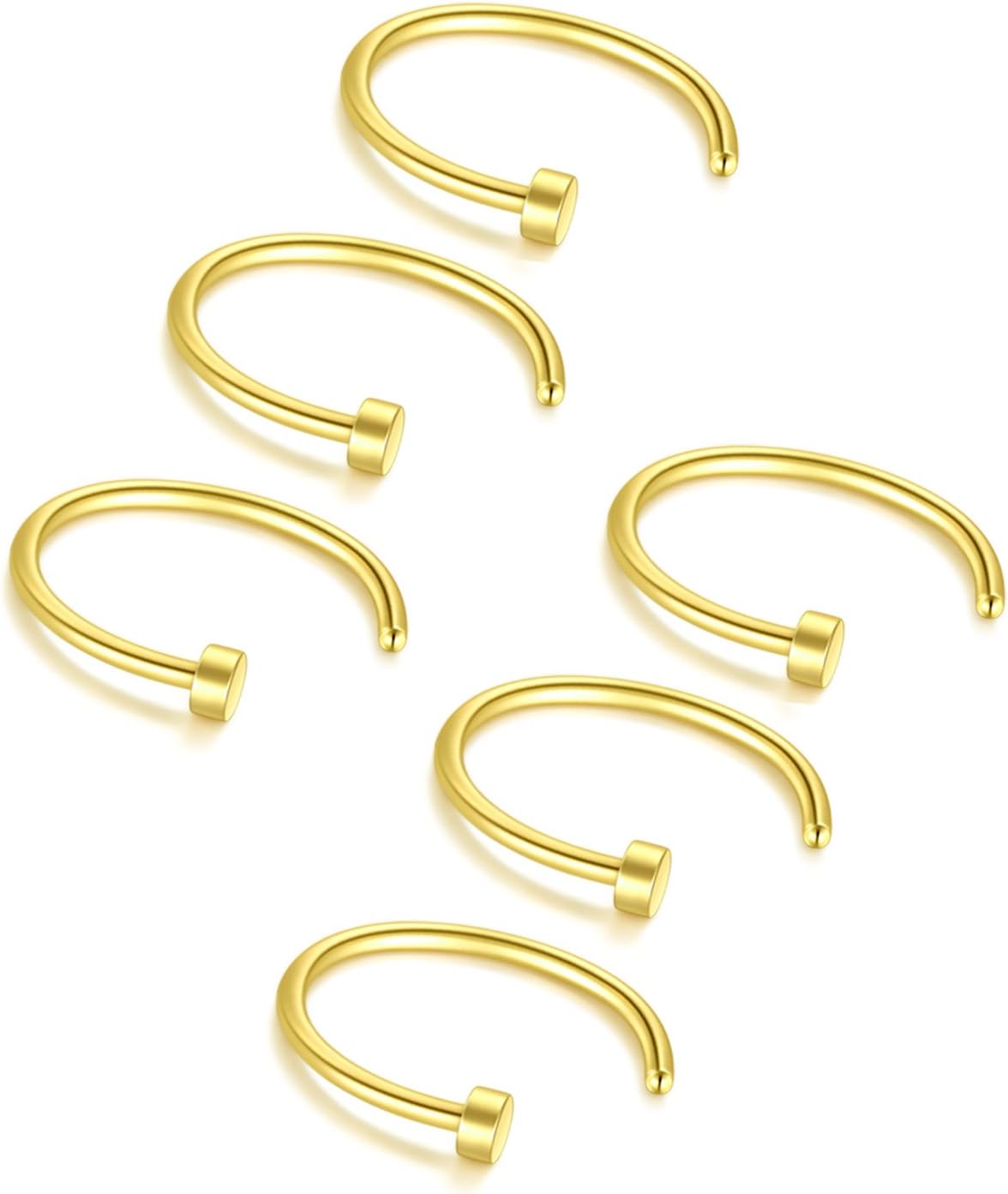 FloralGrace 13-delige Nep Piercings Set, Inclusief Roestvrijstalen Neuspiercing Ring, Nep Lippenpiercing, Neusring, Septum, Perfect Voor Eenvoudig