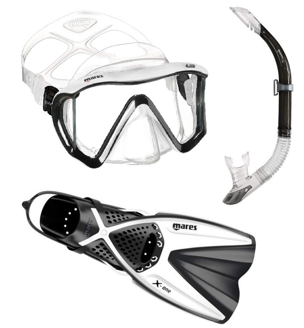 Kit de plongée Mares i3 ensemble masque palmes tuba blanc ML