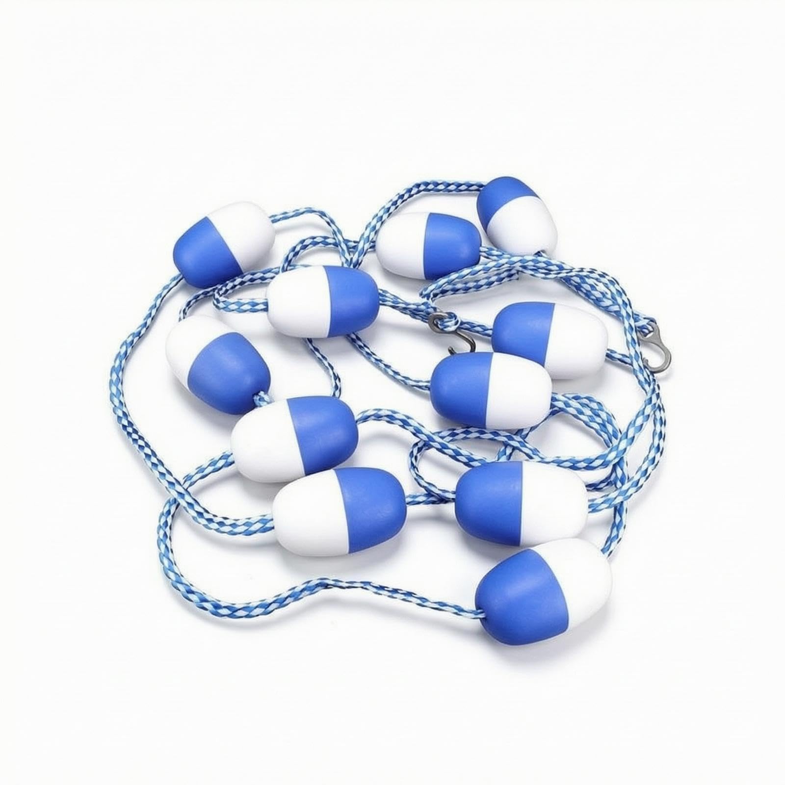 Pool Lane Rope with Float Markers Braided Pool Lane Rope with Floats Bi-Color for Training Pools-image-2