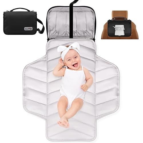 Cambiador de pañales para bebé Bolsa cambiadora impermeable y portátil Estación de cambio de viaje de gran tamaño para bebé Regalo para recién