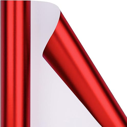 Vista 133 de RUSPEPA Papel de regalo metálico blanco roto, papel mate de color sólido, perfecto para bodas, cumpleaños, Navidad, baby shower, 17 pulgadas x 32.8