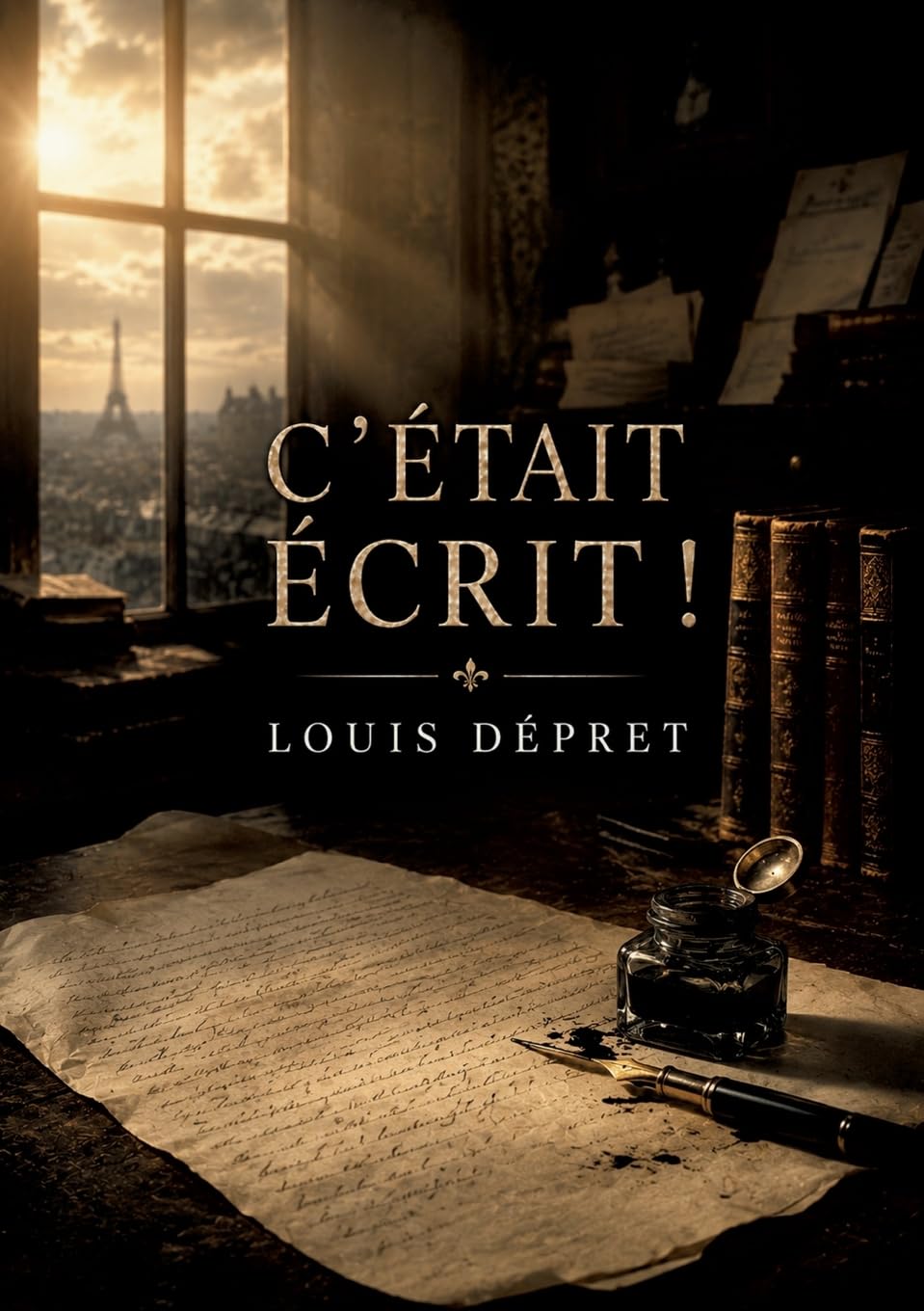C'était écrit !: Une saynète en prose de Louis Dépret, explorant les thèmes du destin et des relations humaines dans un salon parisien.