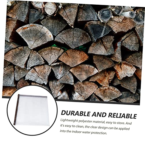 Cubierta para leña exterior impermeable y protector de muebles de terraza con ojales 4