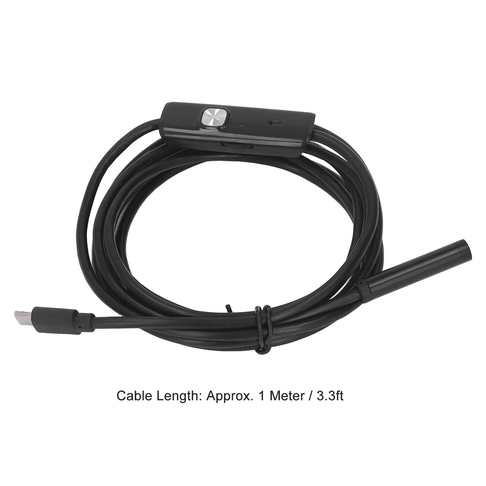 Endoskop Przemysłowy USB 7mm Endoskop z Kamerą do Rur IP67 Wodoodporna Inspekcja Boroskopowa Kamera Węża do Pomiaru Rur(1 Meter / 3.3ft)