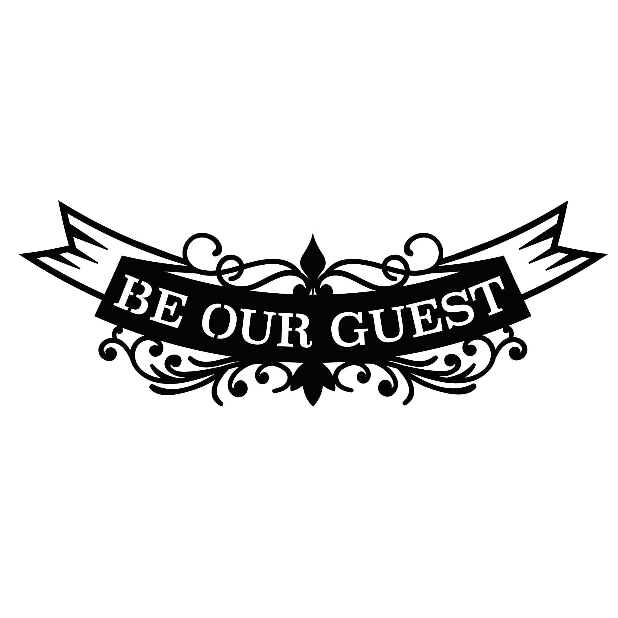 Steelmonks Be Our Guest - Una splendida targa in metallo da parete per tutti la tranquillità (45 cm, acciaio inox)