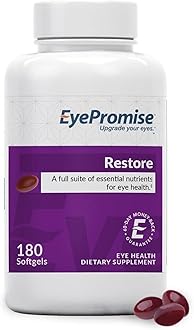 Restore Eye Health Supplement - 180 Softgels, 90-Day Supply - Omega 3 Supplement with Zeaxanthin, Lutein, Fish Oil, EPA, DHA & Vitamins for Eye Health