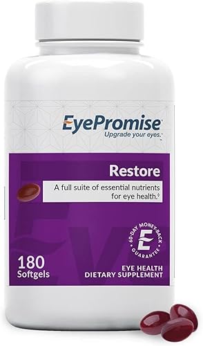 EyePromise Restore - Suplemento para la salud ocular – 180 cápsulas blandas, suministro para 90 días – Suplemento Omega 3 con zeaxantina, luteína,