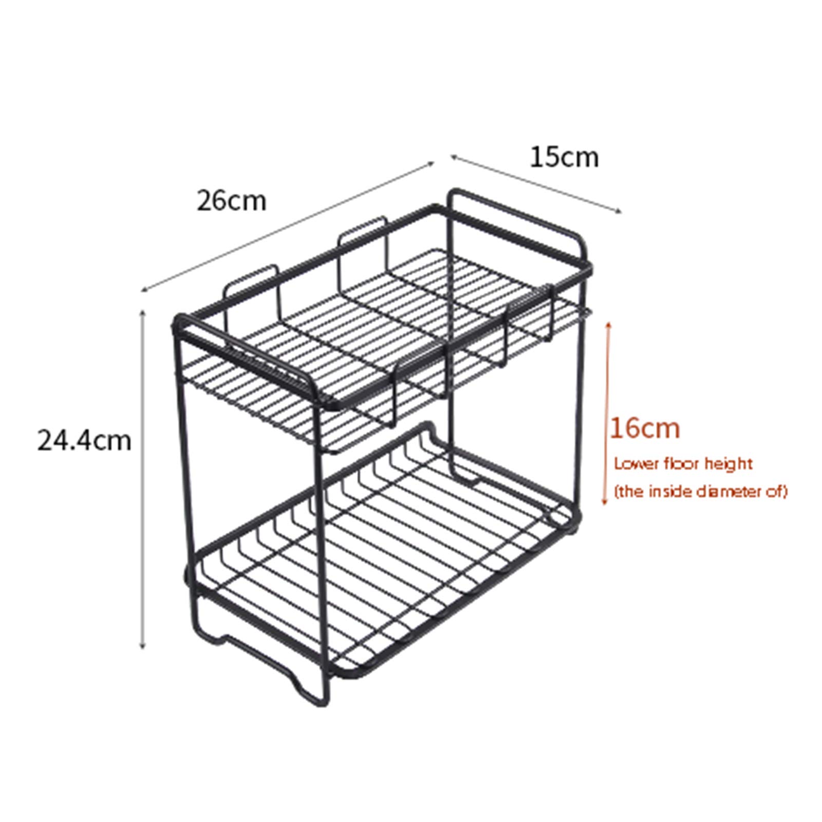 Gewürzregal Organizer, 2 Oder 3 -Tier Metall Spice Organizer Stehen Zahnstangen-Regal-Speicher-Halter Für Küchenschrank Pantry Badezimmer Büro,3 Layers of White
