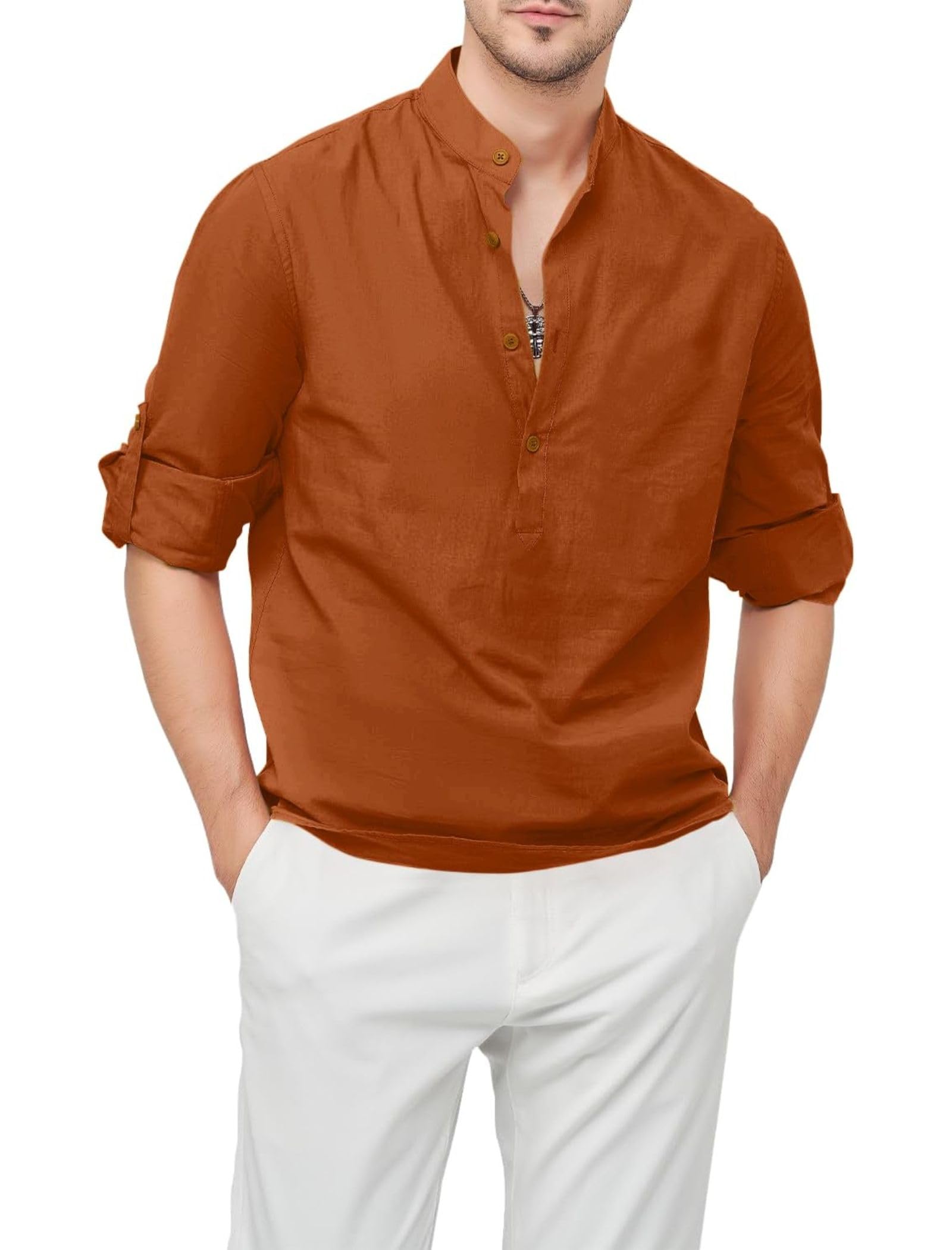 fifth u Men's Kurta || Chinese Collar Long Sleeves || Straight Hip Length Kurtas || Short Kurta for Men || for Festival || Function || Occasion Wear Fancy Kurta for || Best Gifts for Mens-picture-21