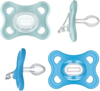 MAM Comfort Pacifiers 3-12 Months: Ultra-Lightweight One-Piece Silicone Binky, BPA-Free, Best for Breastfed Babies, 4 Pack, Made in Europe
