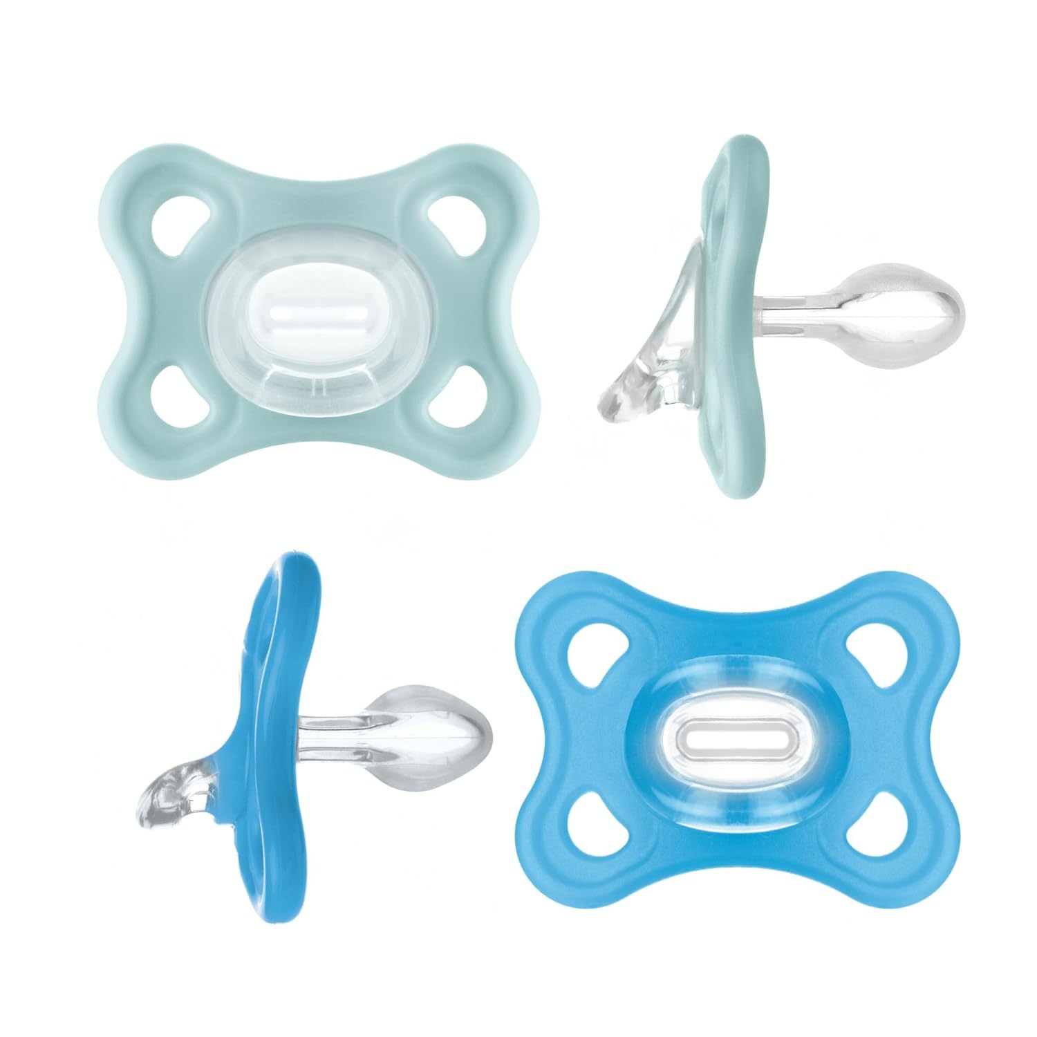 MAM Comfort Pacifiers 3-12 Months: Ultra-Lightweight One-Piece Silicone Binky, BPA-Free, Best for Breastfed Babies, 4 Pack, Made in Europe