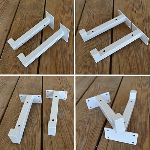 Miniatura 3 de Soporte oculto para estantería, soporte para estante de tuberías, soporte de decoración de pared con labio, soportes de estantería de