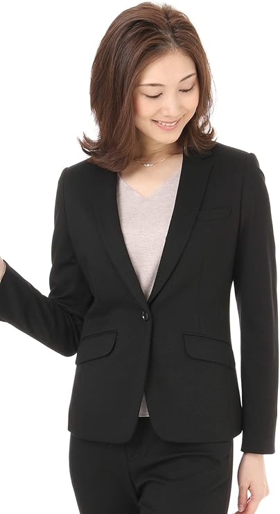 Amazon ヨウフクノアオヤマ 洋服の青山 パリシマ ユキトリイ Parissima Yuki Torii オールシーズン用 セットアップ対応 ストレッチ ニット生地 1ボタンテーラードジャケット Yj A コート ジャケット 通販