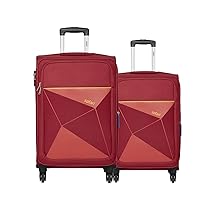 Safari Polyester Soft Suitcase Set-Pack of 2 (PRISMAML4WRED_Red)
