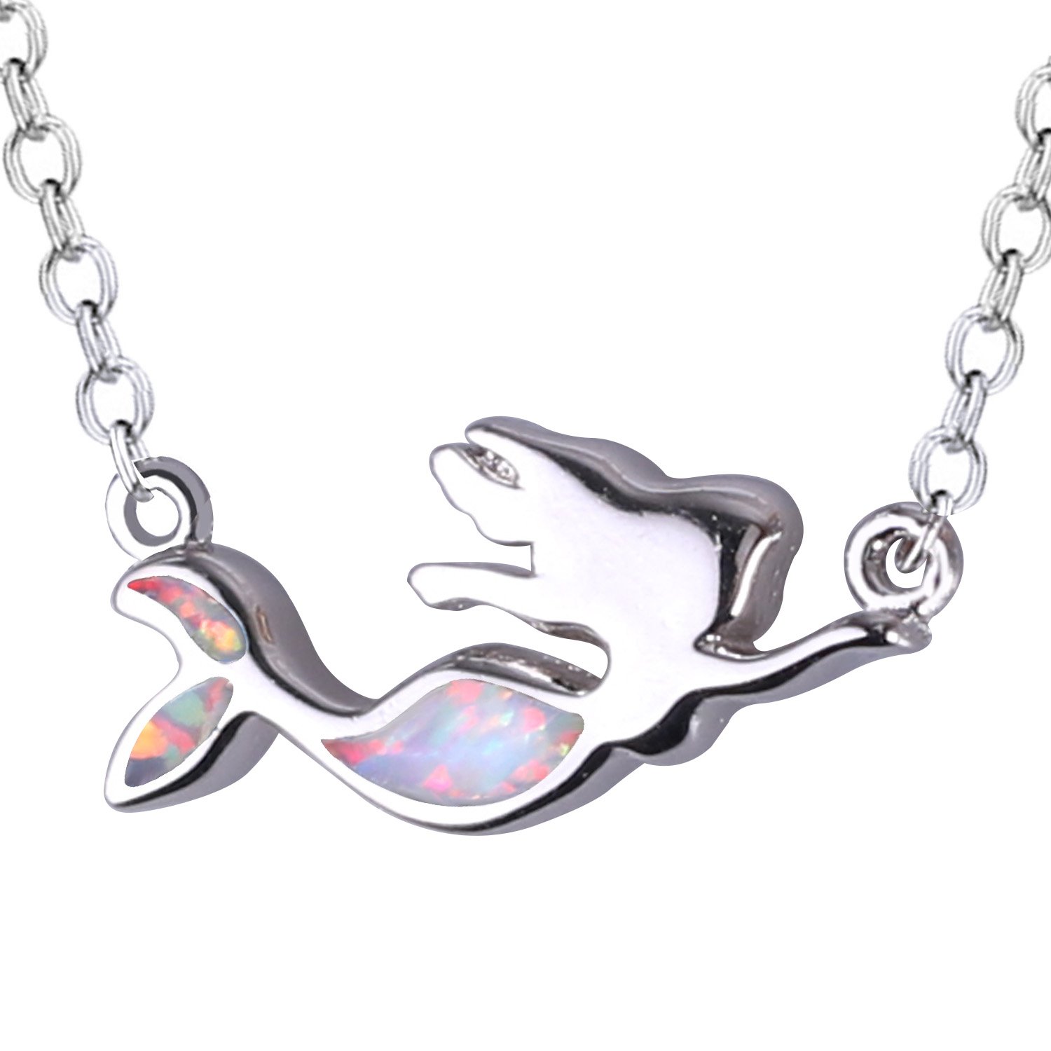 Collana Da Donna In Perline Di Opale Welo E Ametista Con Catena 18