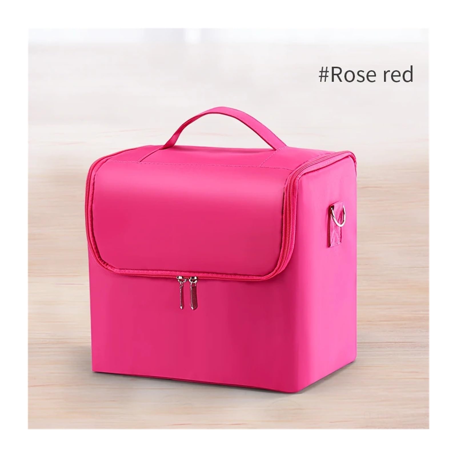 Bolsa Maquillaje Estuche Grande for Transporte de Maquillaje for Mujer, Caja de Almacenamiento for Bolsa de Viaje, Estuche Organizador de uñas Profesional de 4 Niveles con Ajustable