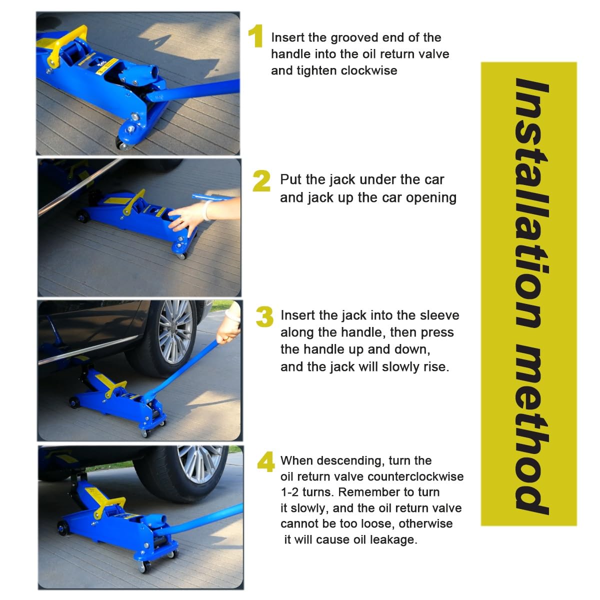 Cric Idraulico Orizzontale for Auto, Cric Idraulico a Carrello a Basso Profilo, Sollevatore Idraulico Professionale for Carichi Pesanti, Pressione Olio for Auto 1,5 Tonnellate ( Size : 1.5T+wrench )
