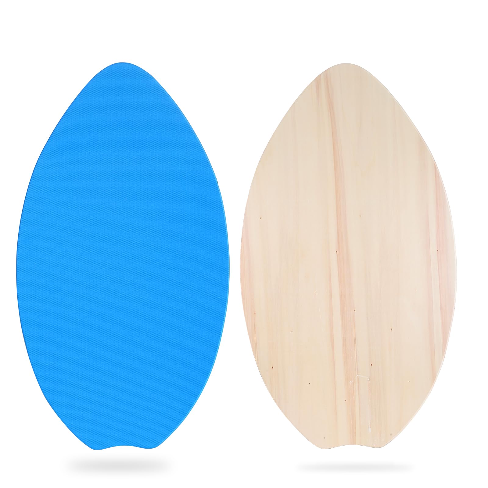 Skimboard for Kids Adults with EVA Grip Pad and High Gloss Clear Coat Wooden Skim Boards for Beach Skimboards for Beginners