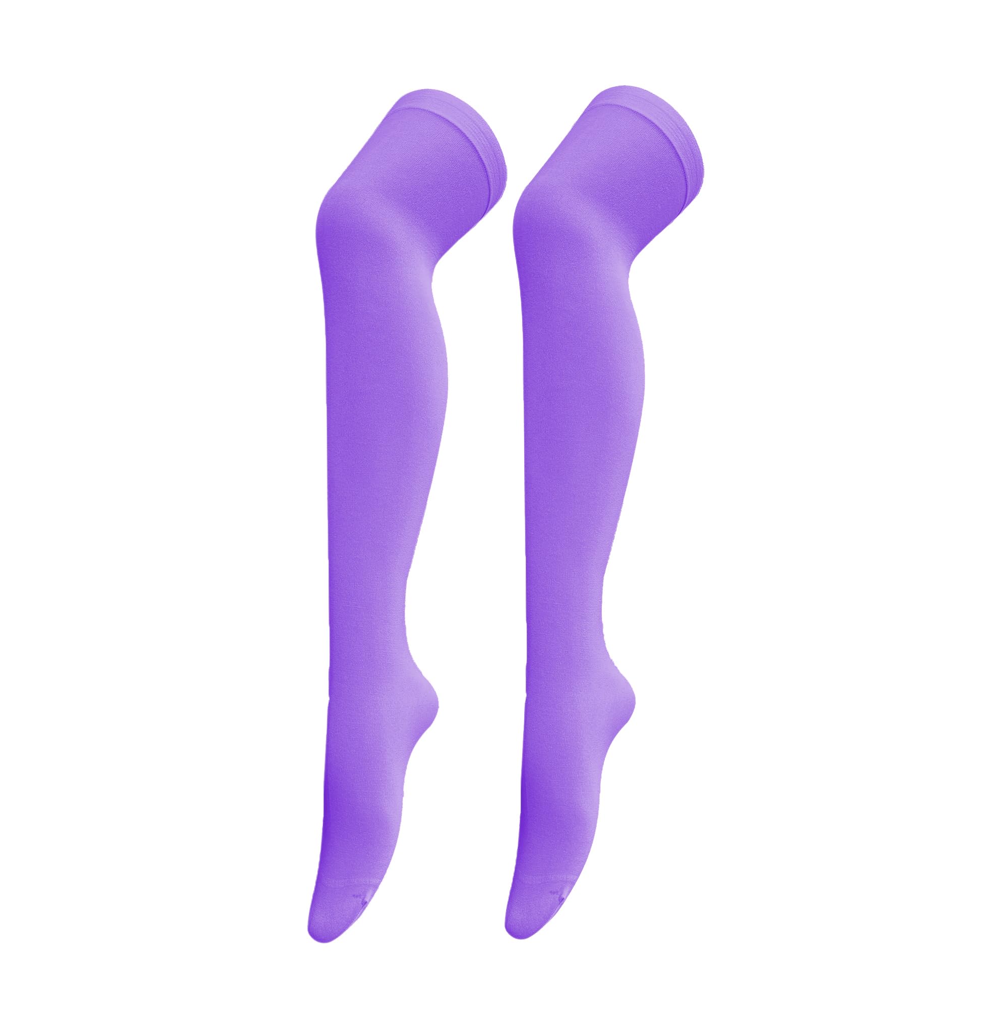 Women's Opaque Stretchy Nylon Over Knee Thigh High Stockings Costume Socks