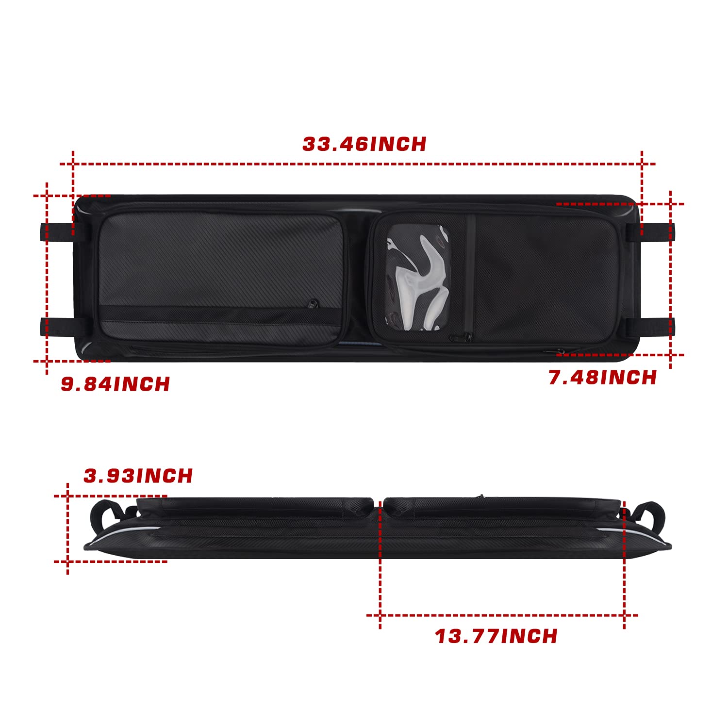 Z8 RZR PRO XP Roof Bag - Large-Capacity Overhead Storage with Metal Rod to Prevent Sagging, Waterproof RZR Accessories Compatible with 2014-2021 Polaris RZR XP 1000 / S 1000, and Can Am Commander MAX