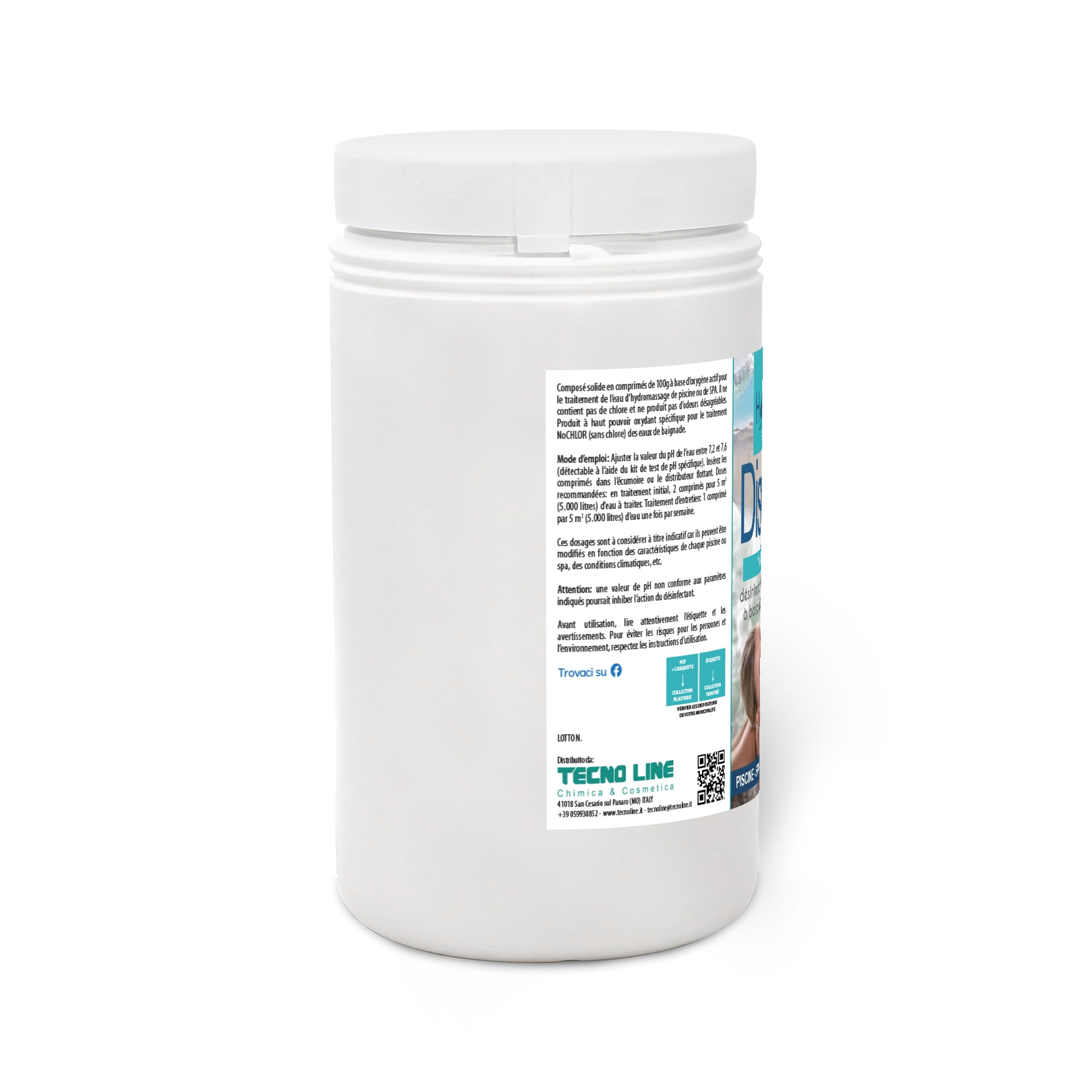 Oxygène Actif en pastilles de 100 g - DisySal 100 Tab 1 kg. Idéal pour Piscine ou Jacuzzi (Teuco, Jacuzzi, Dimhora, Intex, Bestway, etc). Expédition immédiate