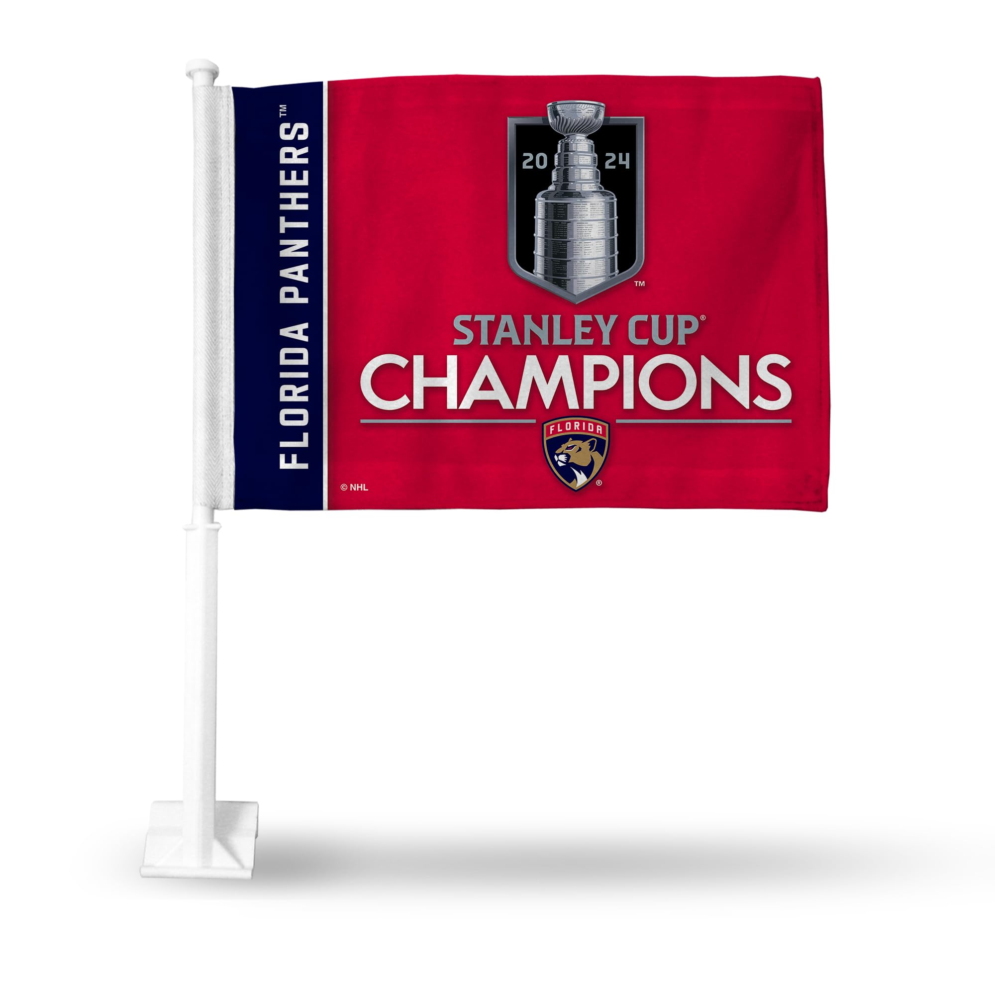 Rico Industries NHL Hockey Florida Panthers 2024 Stanley Cup Champions Double Sided Car Flag - 16