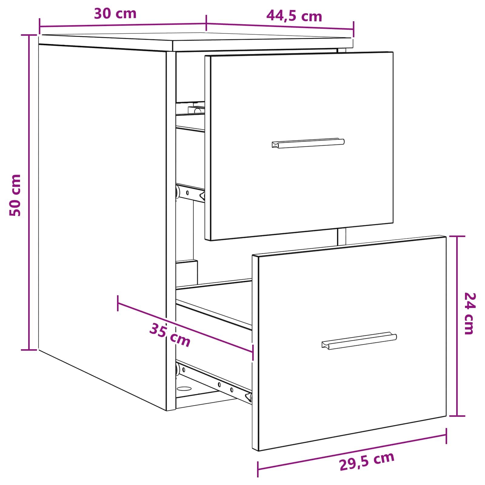 vidaXL Badkamerkast Tussenin Wit 30 x 44,5 x 50 cm Bewerkt hout