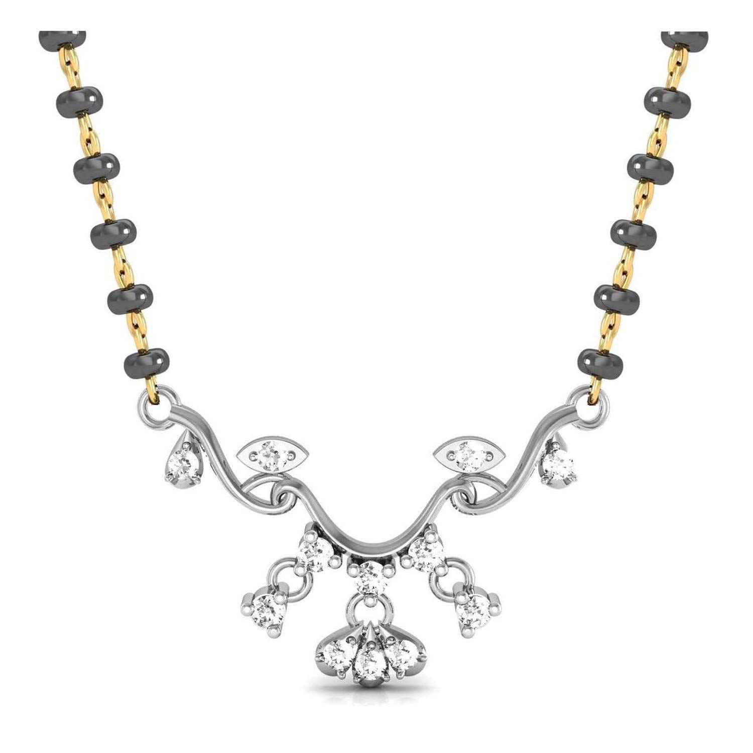 18k (750) White Gold and Diamond Mangalsutra for Women