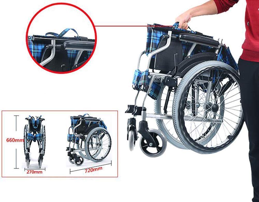 Przenośne wózki inwalidzkie 14Kg składane wózki inwalidzkie z własnym napędem wygodny podłokietnik oparcie siedzenia 100Kg nośność 42 * 40Cm siedzisko M