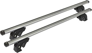 Dachgepäckträger Auto - Dachträger Universal Lion 1 | Auto Dachträger offene Reling | Dachträger für Reling abschließbar | Aluminium Grundträger Dachreling bis 90kg - 120 cm Länge