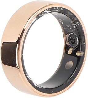 Bluetooth Health Tracker Ring, Stainless Steel Smart Ring with 7 Day Battery Life for Fitness and Sleep Tracking, Compatible with iOS and Android Devices