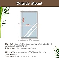 Vista 5 de Sunbox Persiana Romana de Bambú Inalámbrica, Persianas Romanas de Madera Tejida, Persianas de Bambú Natural con Filtrado de Luz para Ventanas