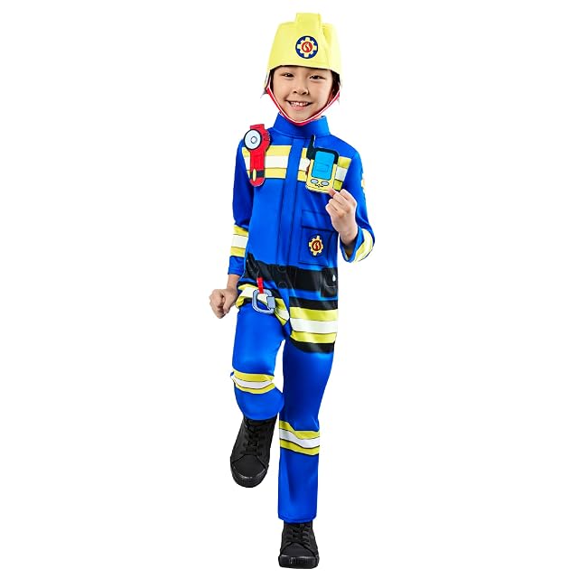 Rubies Disfraz oficial del bombero Sam, disfraz infantil para niños de 3 a 4 años