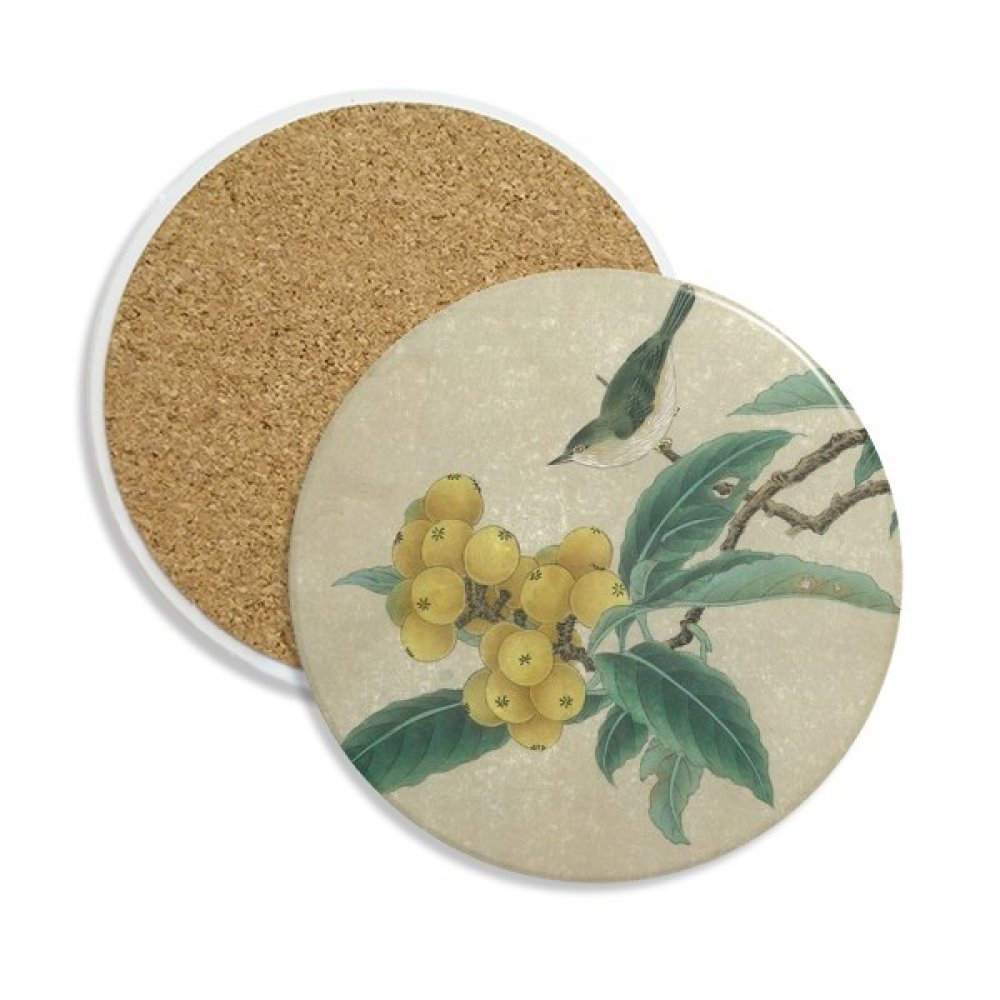 Coaster en céramique dessous de verre absorbant tasse motif peinture chinoise plume