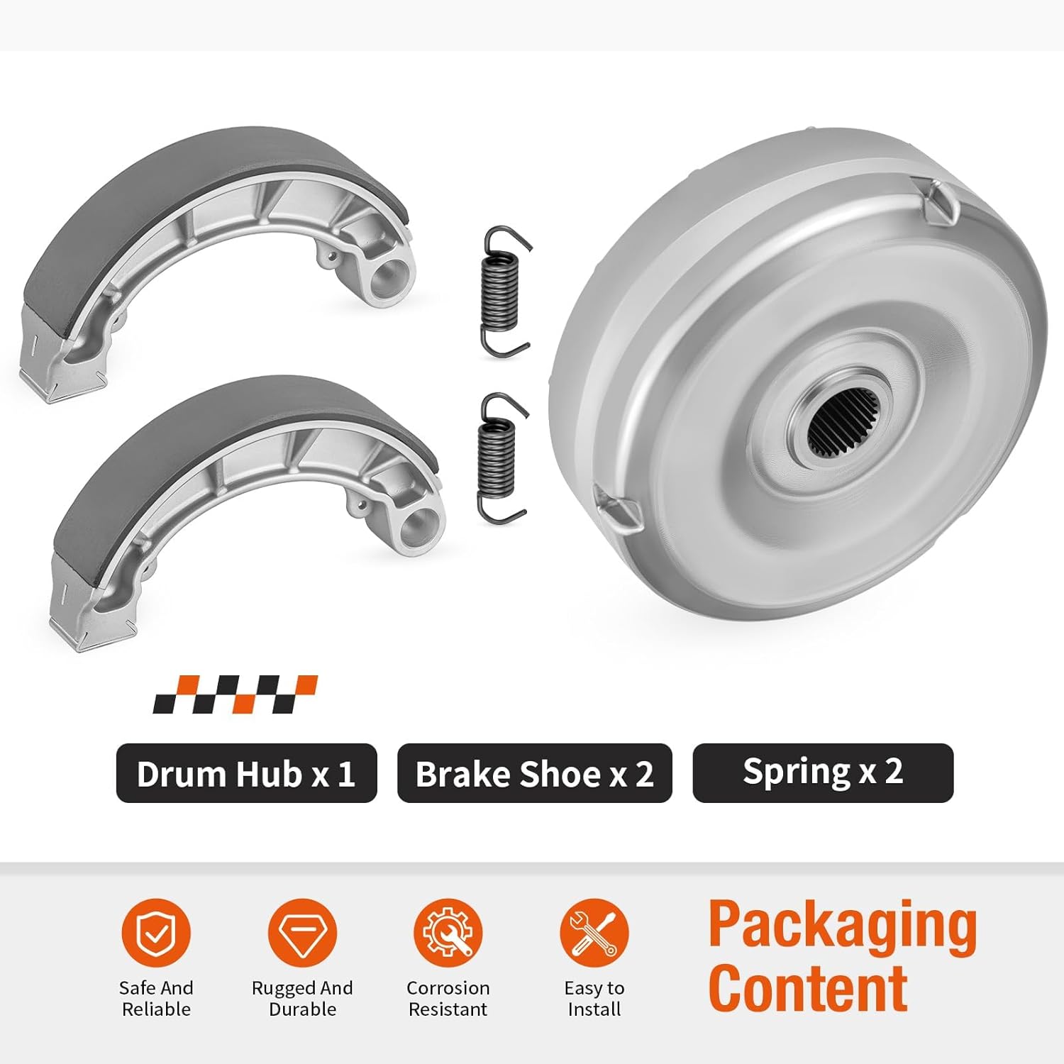 Rear Brake Drum Hub & Shoes for Honda Foreman 350 400 450 TRX350 TRX400 TRX450 1995-2007 43620-HN5-M00
