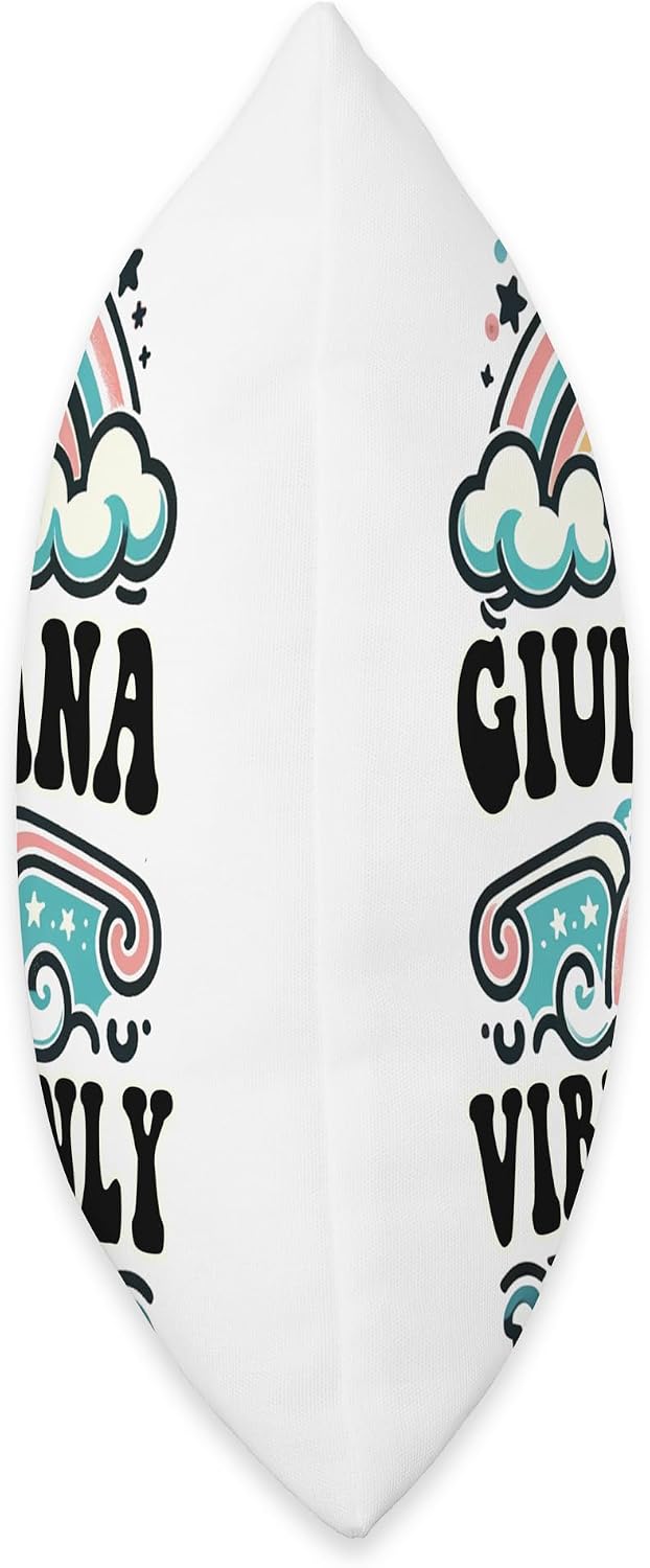 GIULIANA Vibes Only Cute Retro Girls GIULIANA Name Throw Pillow