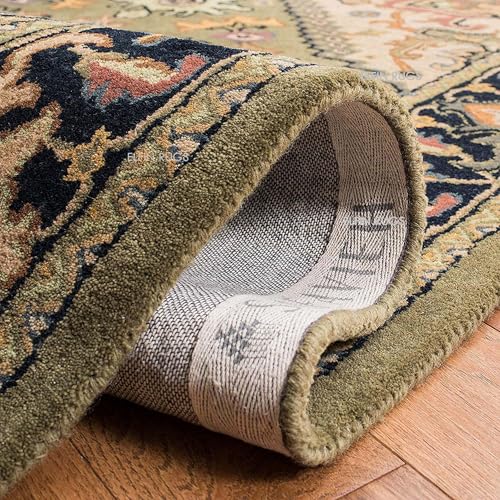 Image of 8x12 Ft Wool Tufted Carpet - Extra Large Handmade Wool Rug for Spacious Bedrooms & Living Rooms