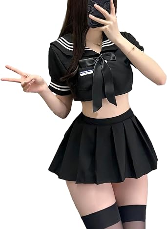 Role Playing Lingerie for Women Anime School Girl Uniform Outfit Naughty Lingerie Skirt Set Japanese Sailor Costume