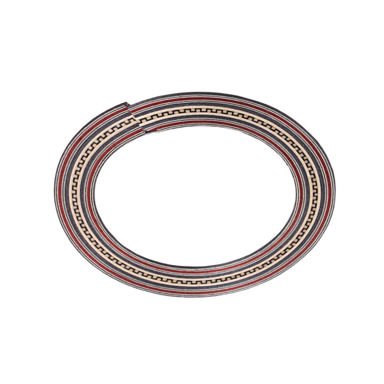 Holibanna Wooden Guitar Rosette Decal Curved Sound Hole Inlay Easy to Apply Remove Laminated Paua Abalone Design for Acoustic Guitars