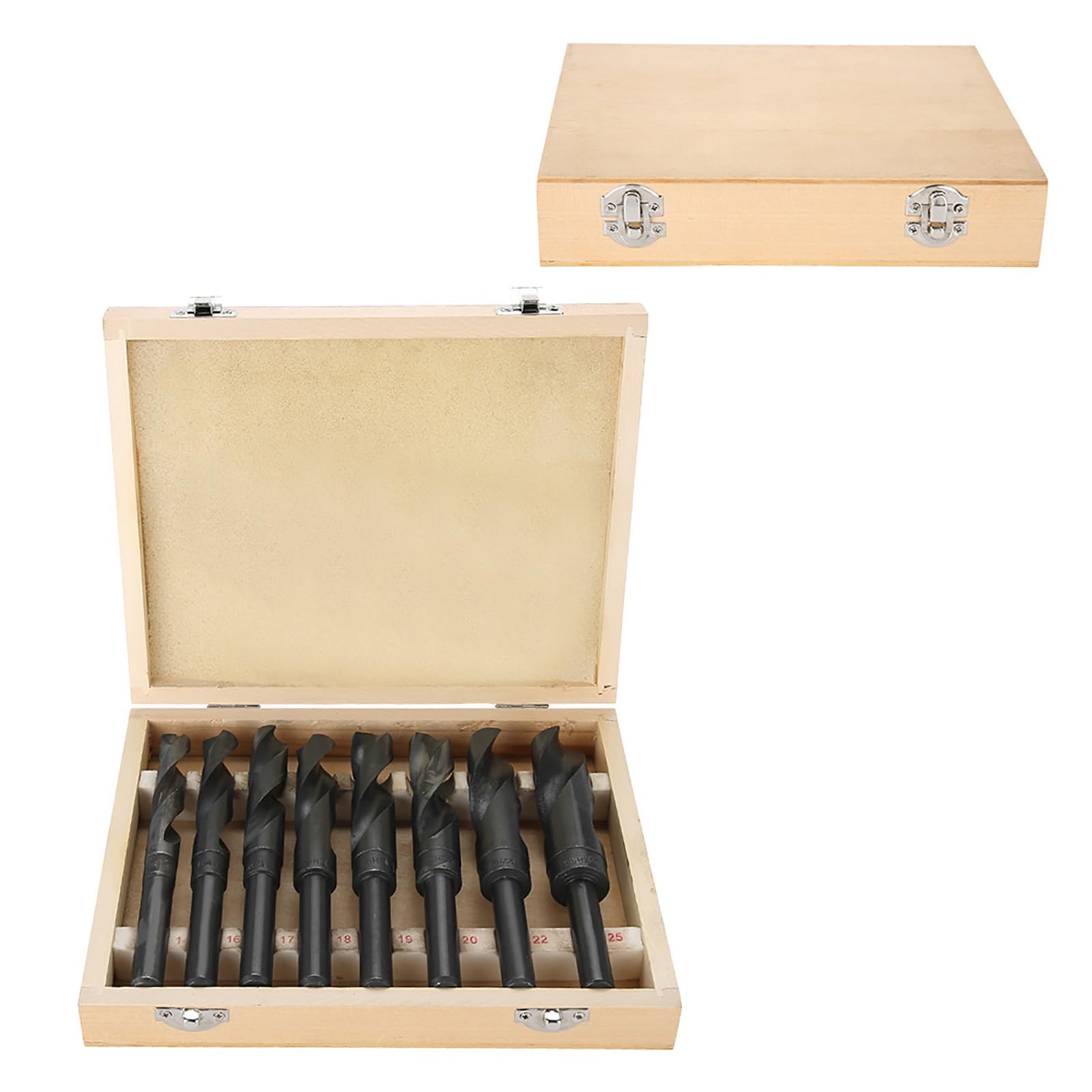 8 pièces/lot 14-25mm forets en acier à roulement forets hélicoïdaux à tige réduite