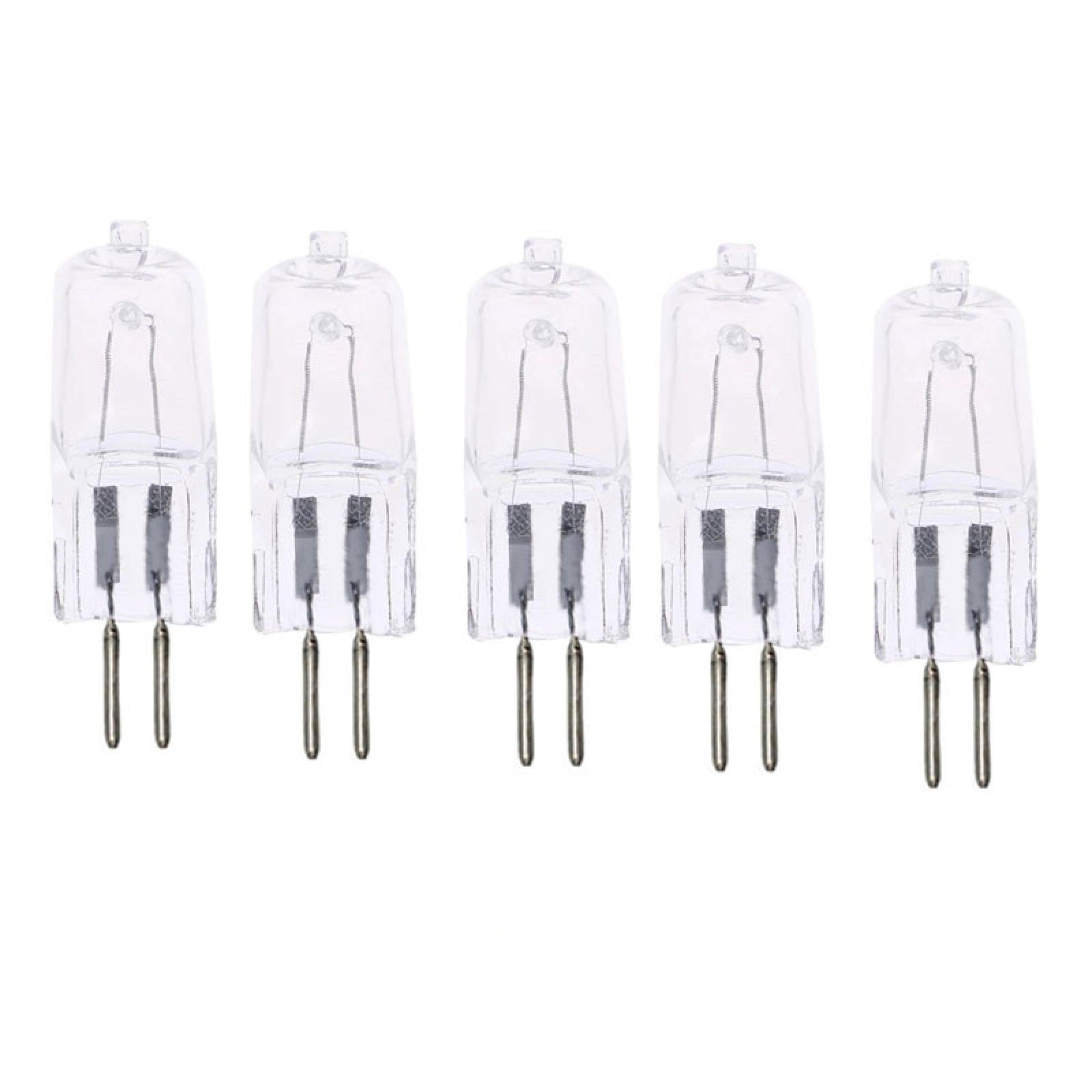 UGEFKMQ G5.3 Halogen Bulbs 230V 20W 35W 50W 75W 100W Clear Glass Halogen Lamps GU5.3 Bi-Pin Base Warm White 2700K 5Pc 75W