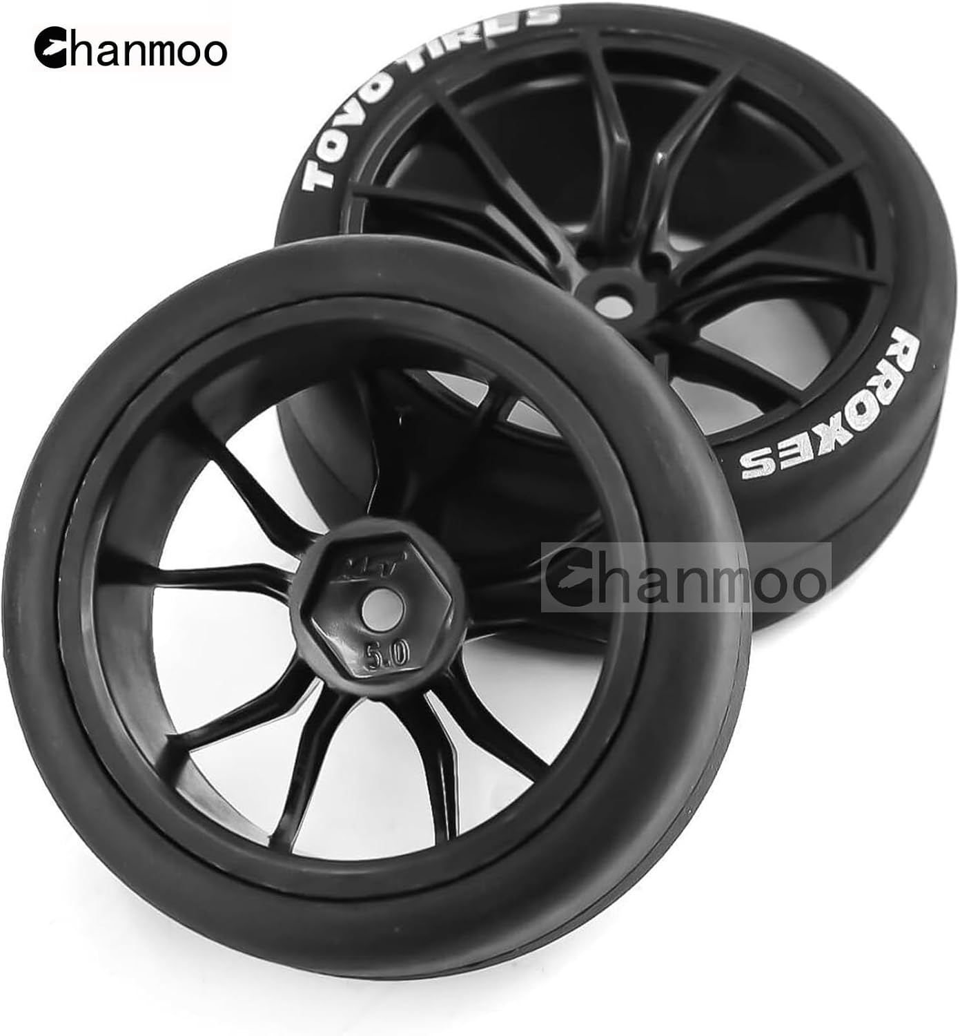 1/10 RC Drift Tires and Wheels for Scale On Road Touring Car - Black