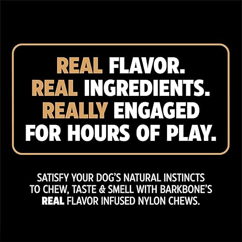Miniatura 2 de Pet Qwerks Nylon Stick BarkBone - Juguetes duraderos para perros masticadores agresivos - Sabor a mantequilla de maní - 6 pulgadas