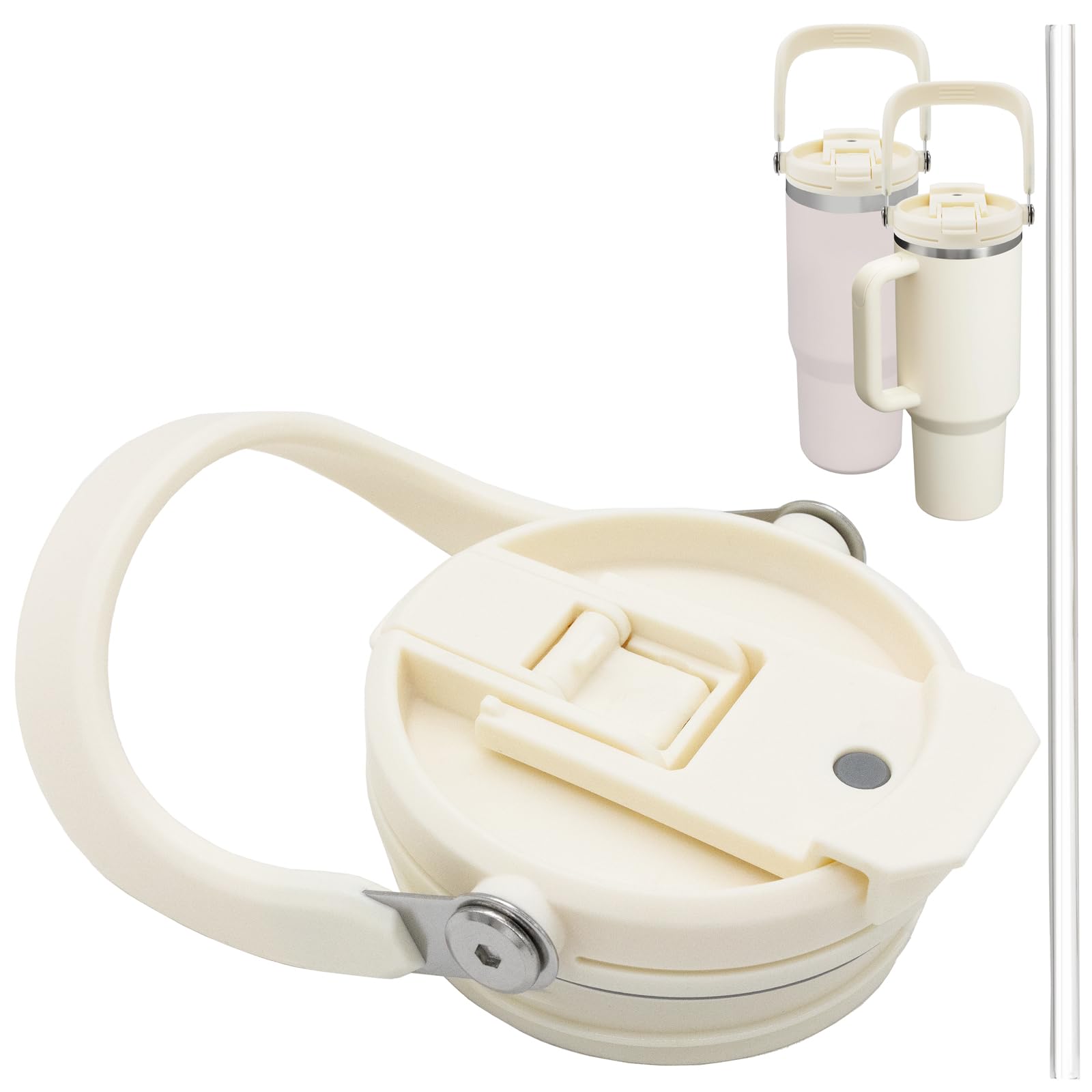 Aazon.co | 2 Pack 40 Oz Tubler Flip Straw Lid Replaceent Fit For Stanley Quencher, Spill