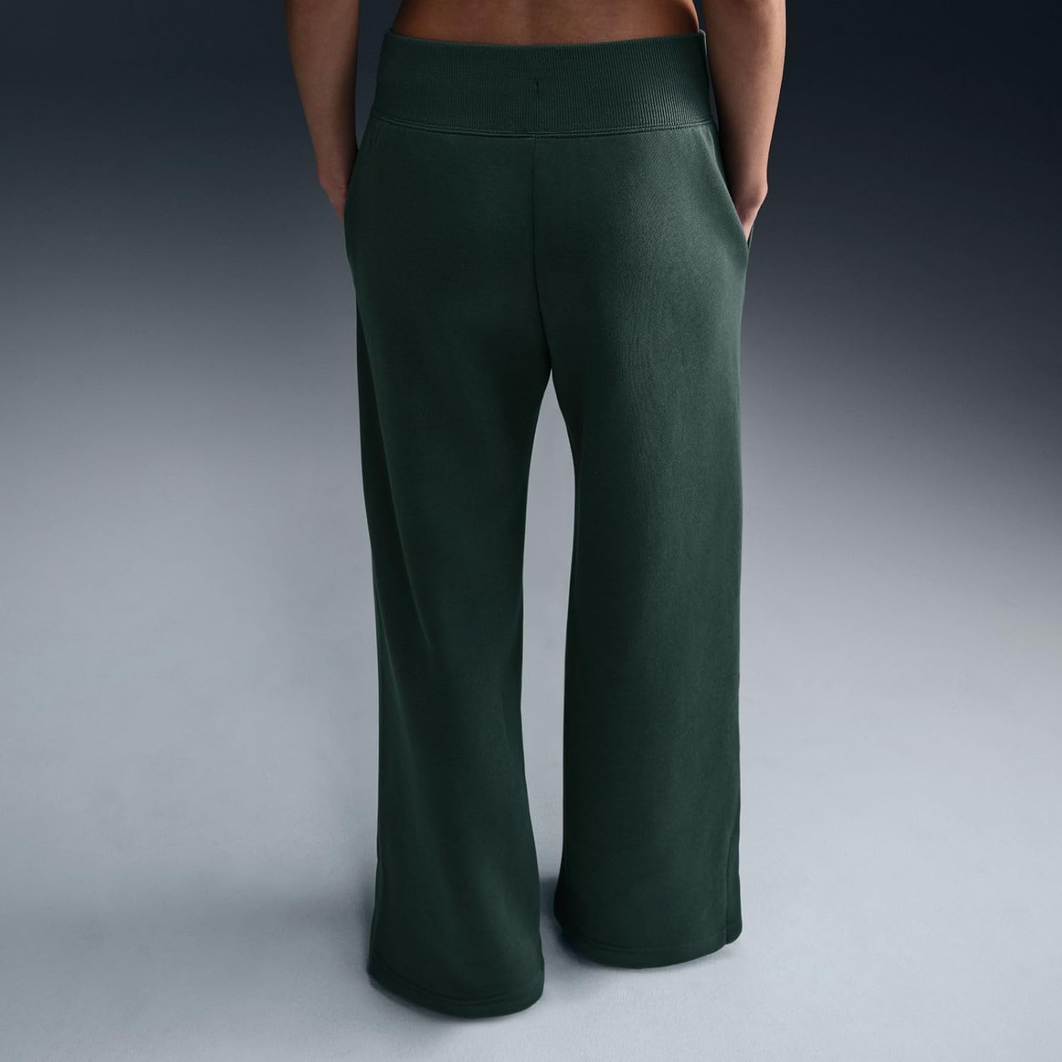 Nike Sportswear Phoenix Fleece Women's High-Waisted Wide-Leg Sweatpants (DQ5615-338, Vintage Green/Sail) - Image 6