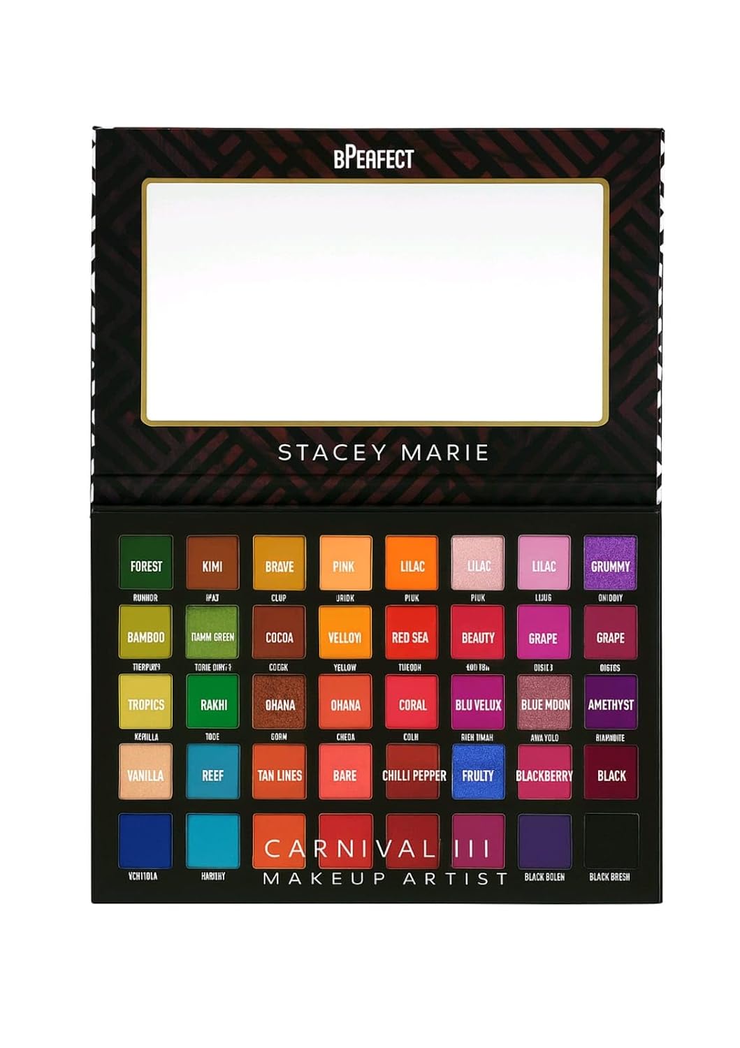 Carnival III Love Tahiti Eyeshadow Palette, 31 Matte Shades, 4 Duo-Shift Pigments, 3 Metallics, 2 Shimmers