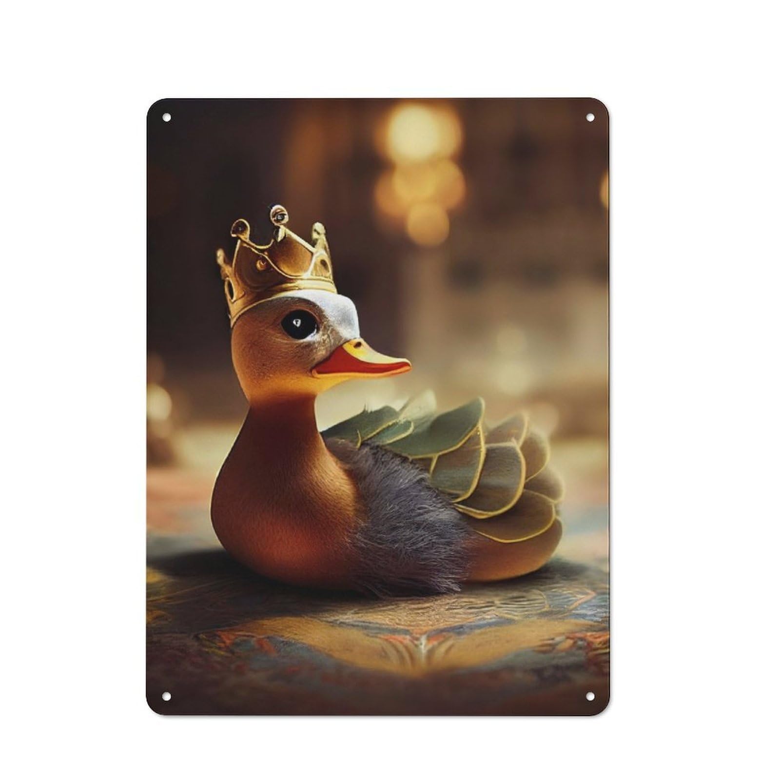 Junmoney A Ducking Royal Retro Metal Wall Sign 40X30cm With For Garage Wall, A Decorative Metal Sign For Garages And Workshops