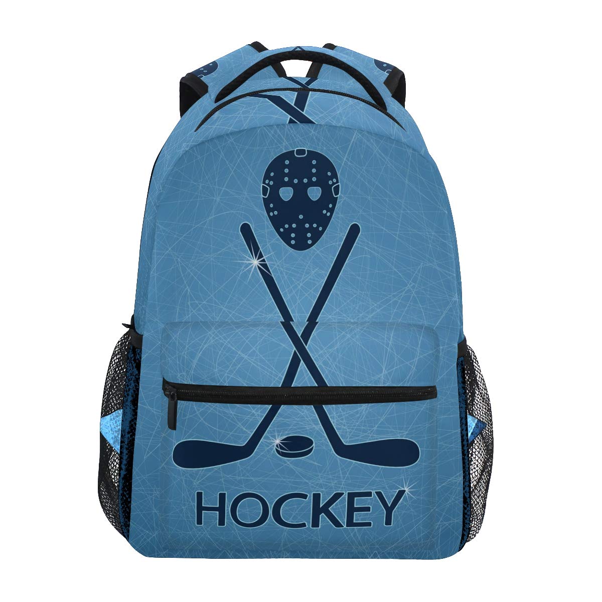 senya School Backpack Ice Hockey Sticks And Puck Bookbag for Boys Girls Travel Bag